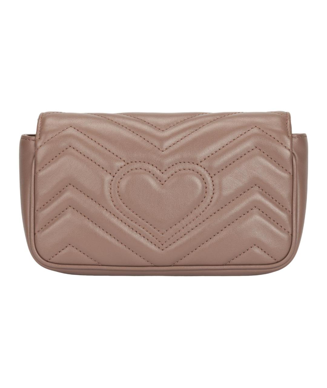 GUCCI Бежевая кожаная сумка через плечо, фото 3