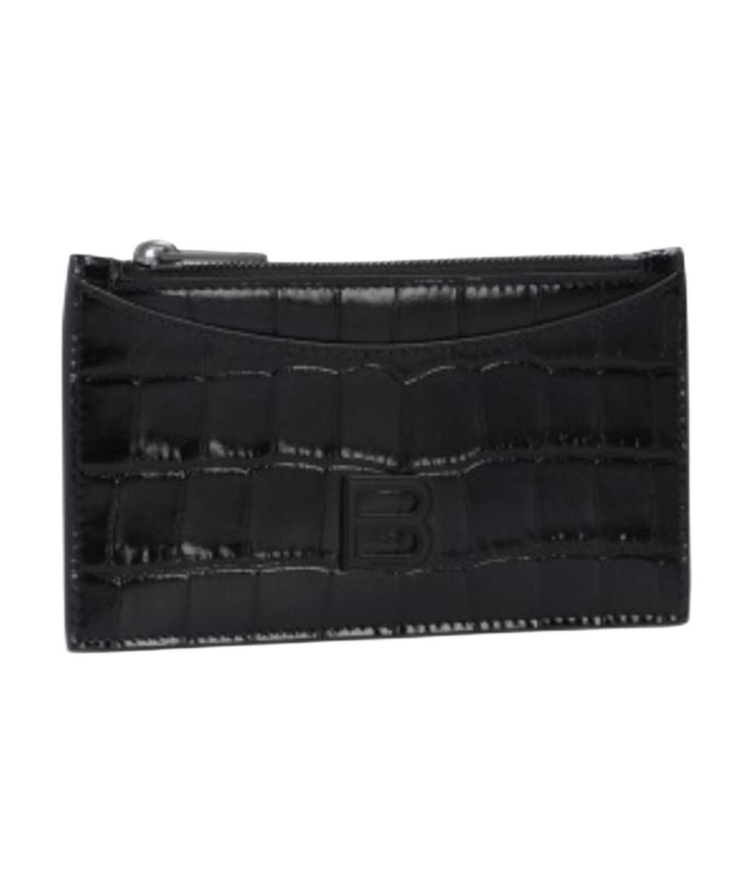 BALENCIAGA Черный кожаный кошелек, фото 2