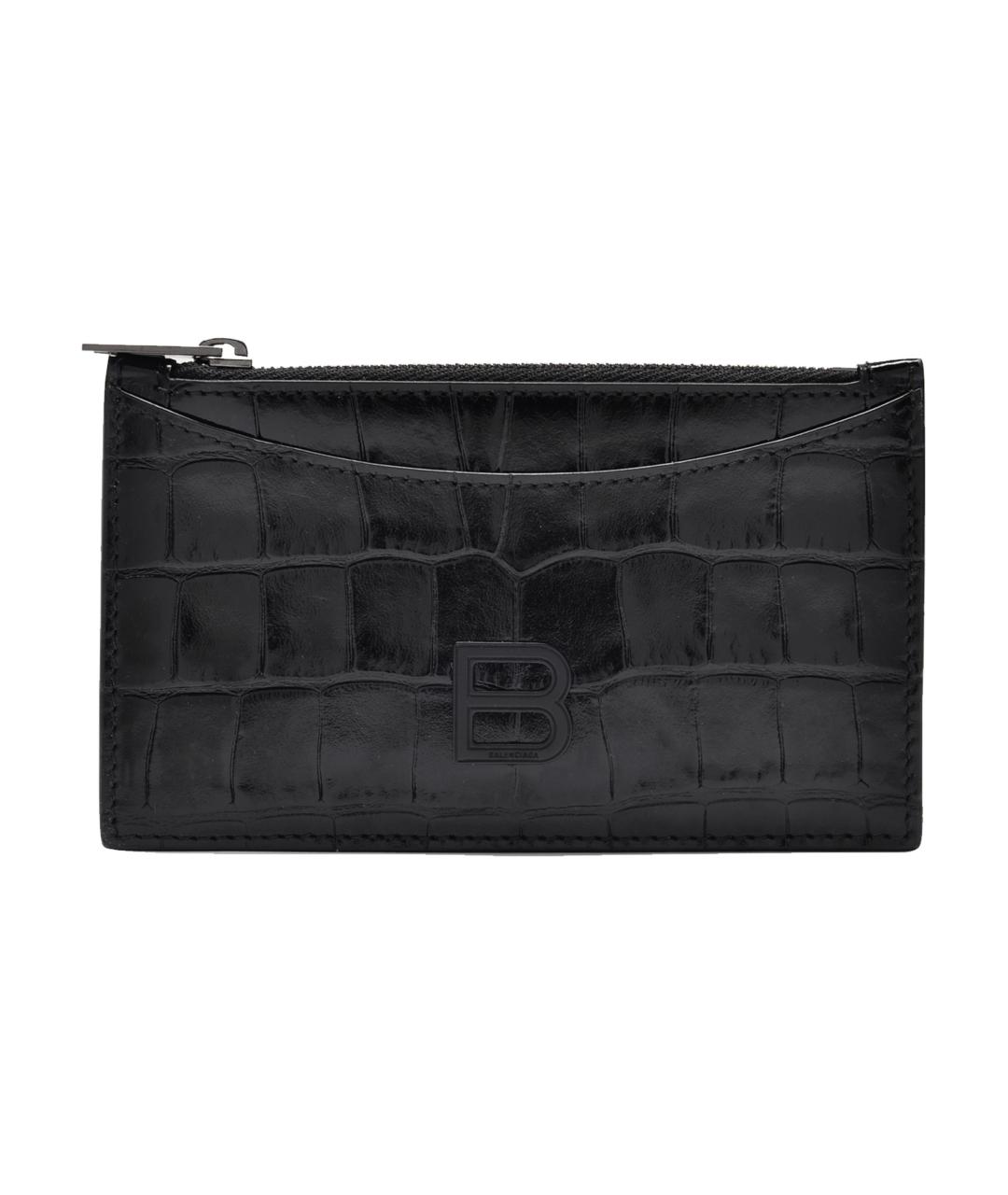 BALENCIAGA Черный кожаный кошелек, фото 1