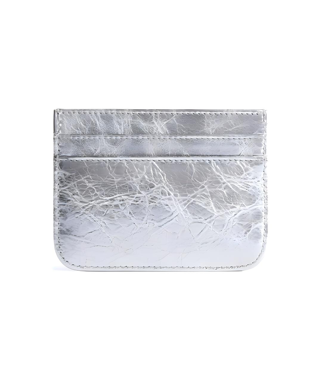 BALENCIAGA Серебрянный кожаный кардхолдер, фото 2