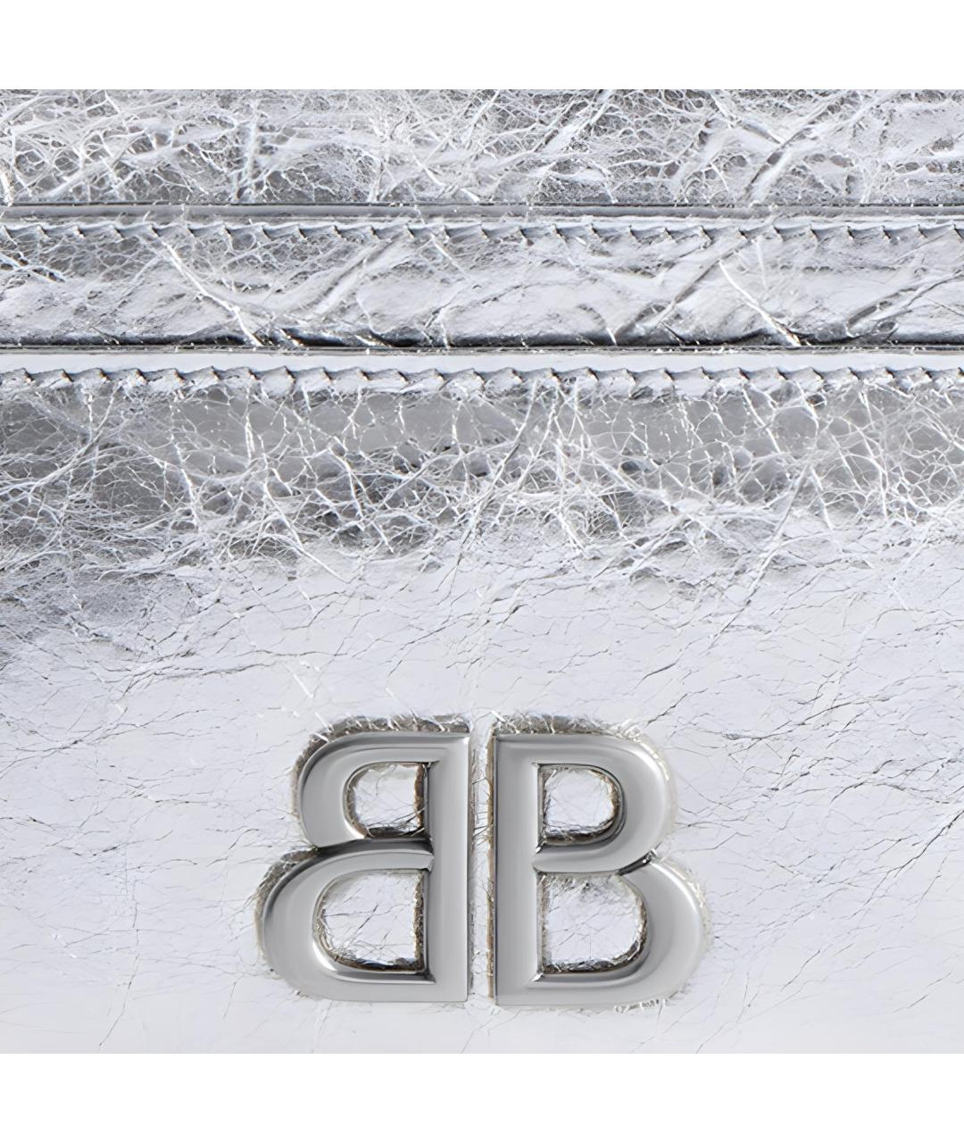 BALENCIAGA Серебрянный кожаный кардхолдер, фото 3