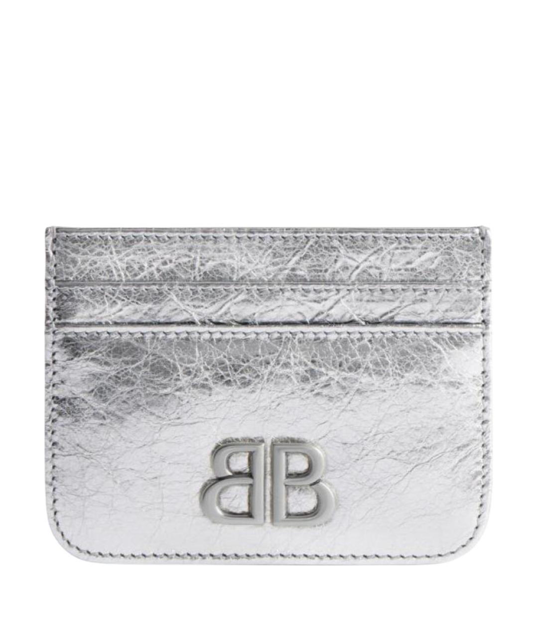BALENCIAGA Серебрянный кожаный кардхолдер, фото 1