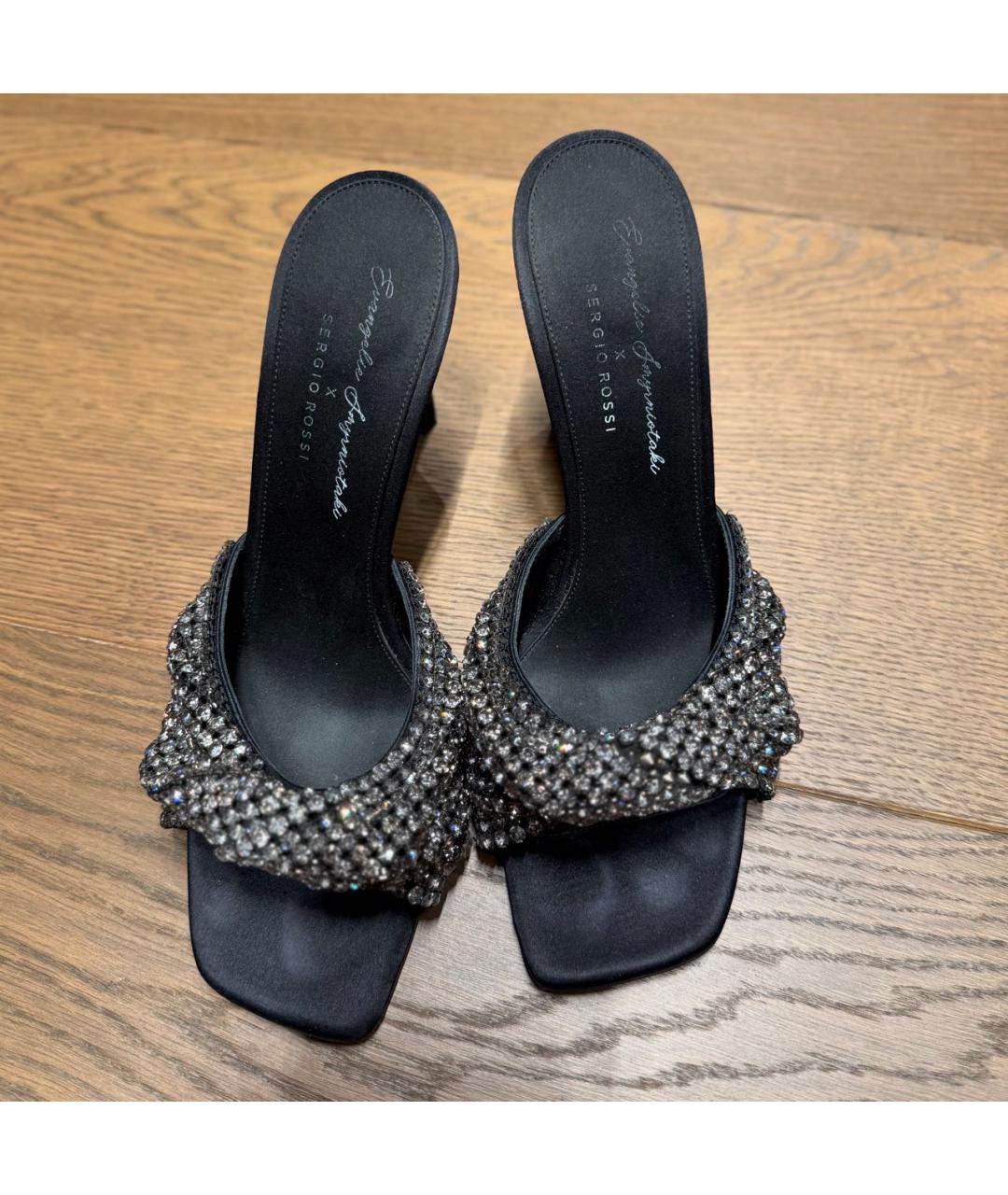 SERGIO ROSSI Черные босоножки, фото 2
