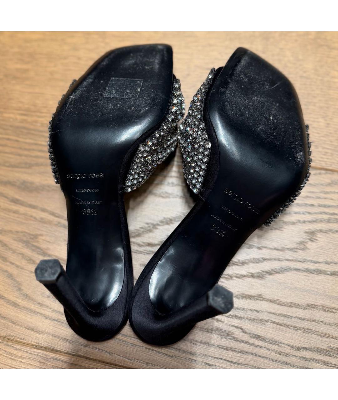 SERGIO ROSSI Черные босоножки, фото 4