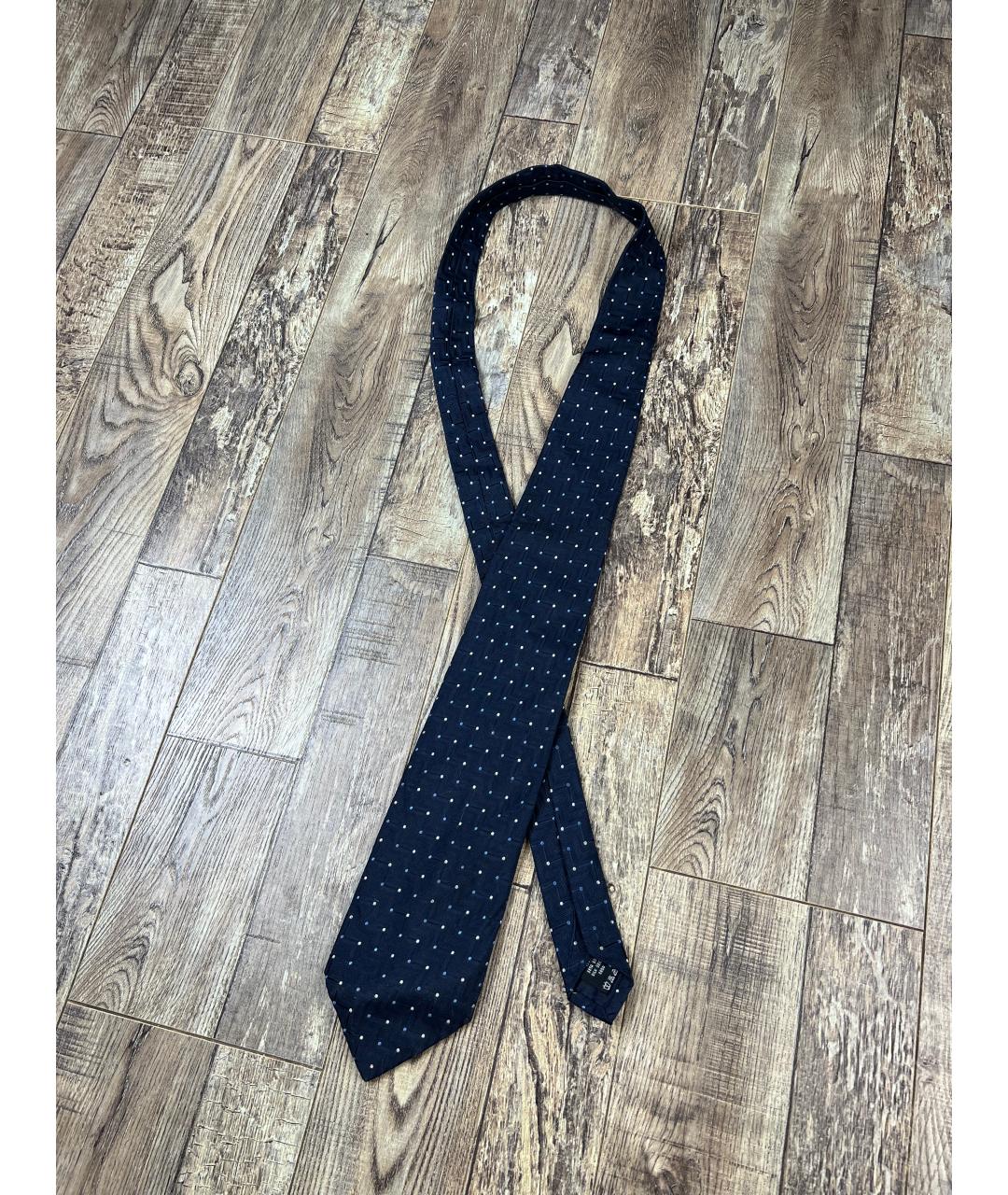 VALENTINO Темно-синий шелковый галстук, фото 5