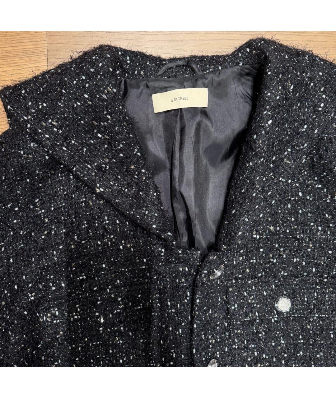 12 STOREEZ Черный твидовый костюм с юбками, фото 4