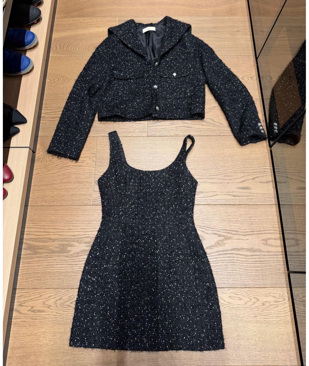 12 STOREEZ Черный твидовый костюм с юбками, фото 8