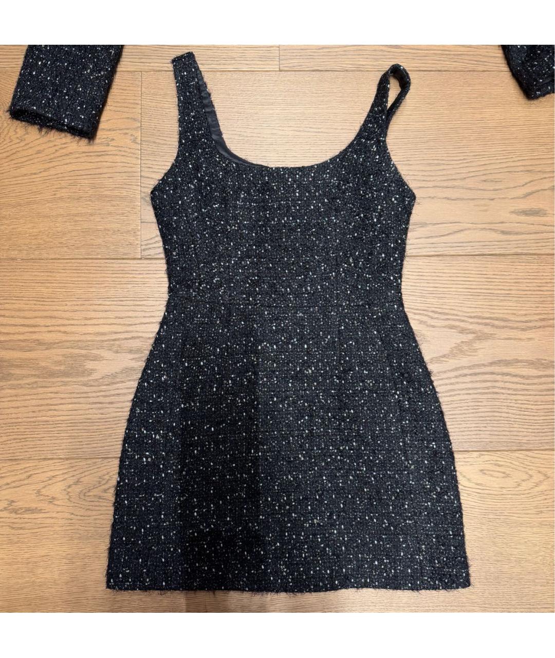 12 STOREEZ Черный твидовый костюм с юбками, фото 2