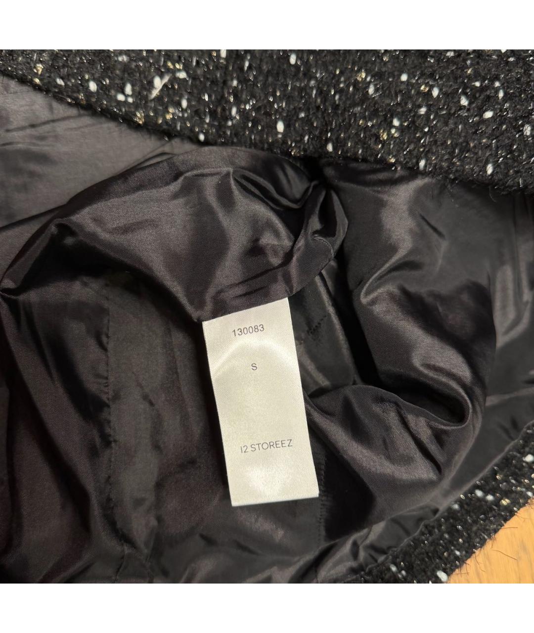 12 STOREEZ Черный твидовый костюм с юбками, фото 5