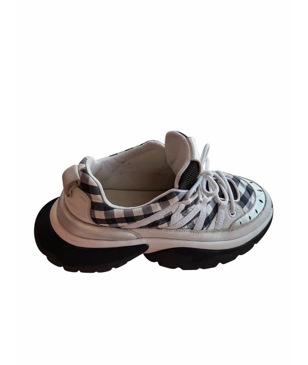 MAJE Белые кожаные кроссовки, фото 1