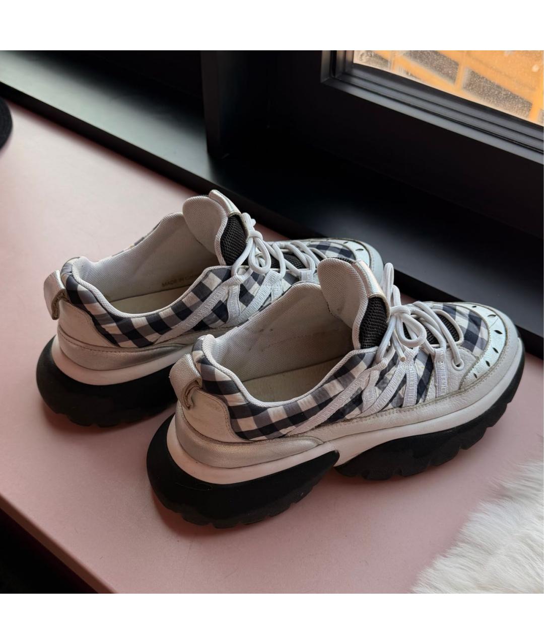 MAJE Белые кожаные кроссовки, фото 5