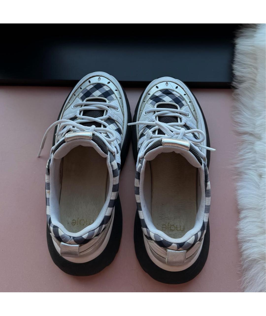 MAJE Белые кожаные кроссовки, фото 2