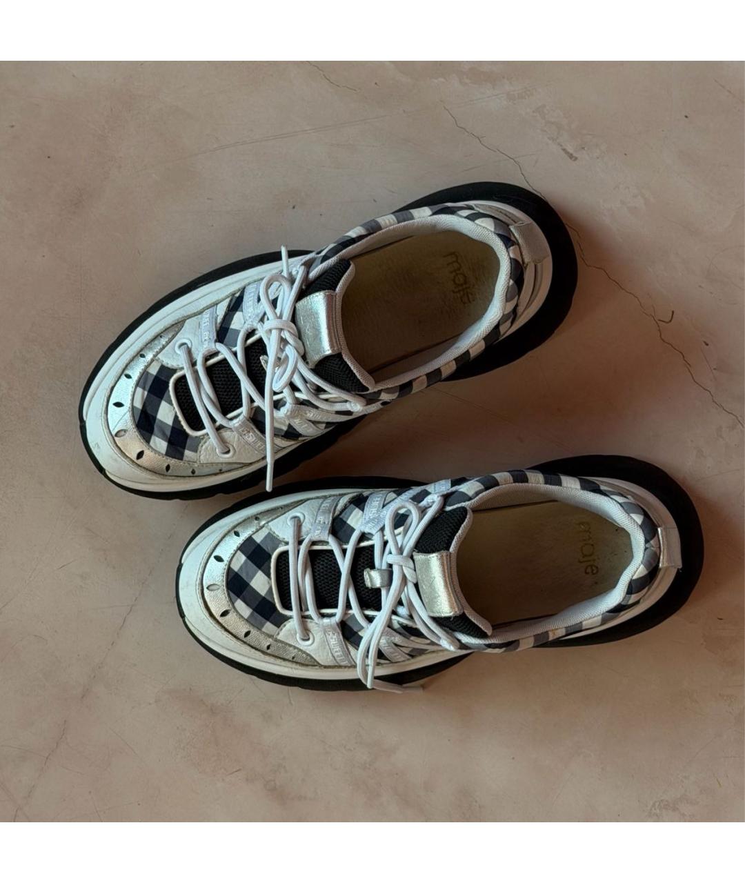 MAJE Белые кожаные кроссовки, фото 3