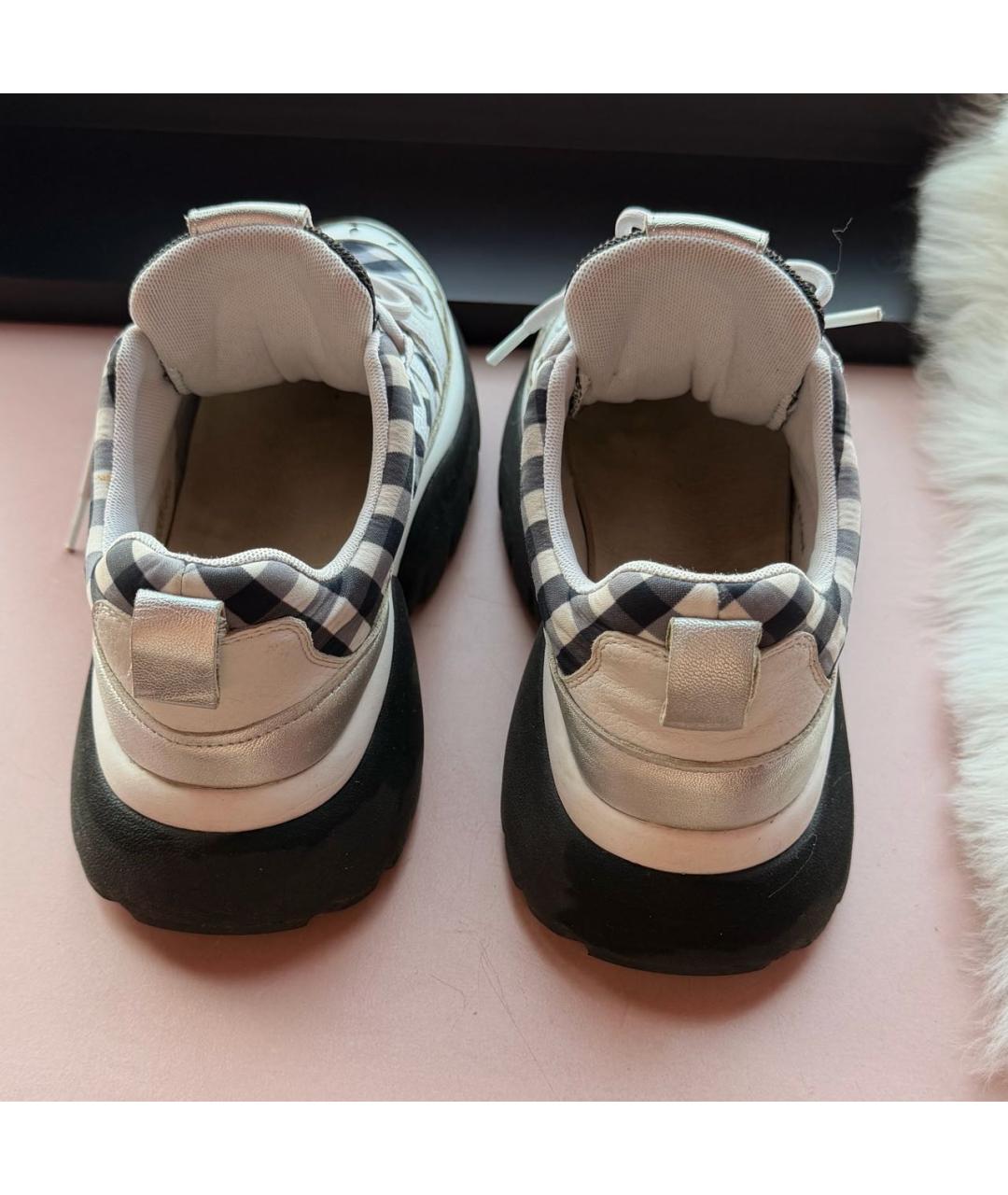 MAJE Белые кожаные кроссовки, фото 4