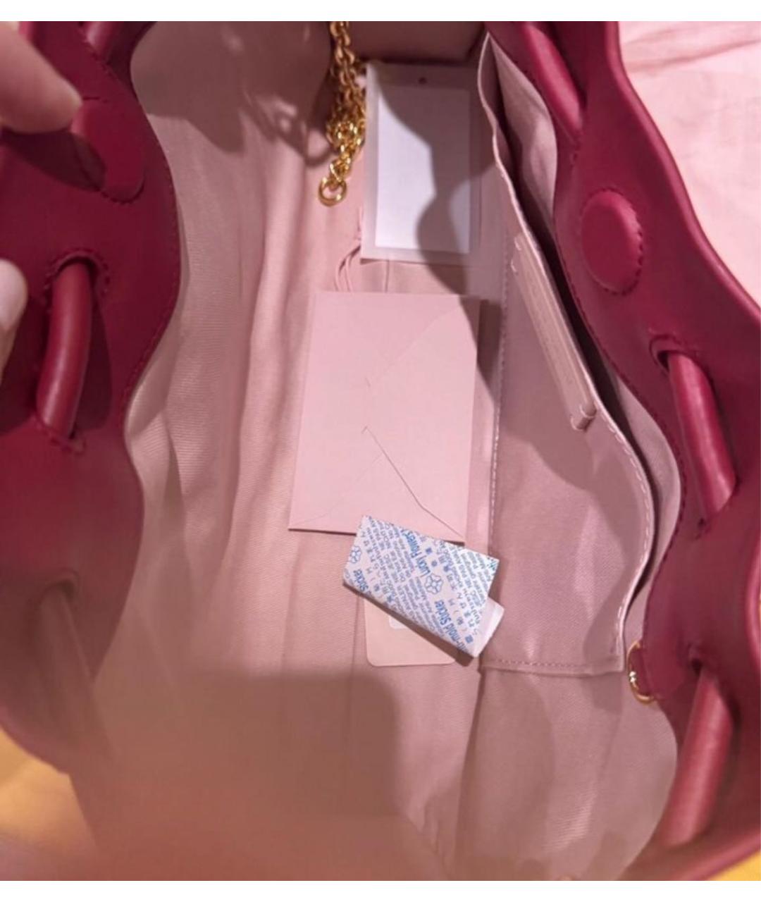 COCCINELLE Бордовая кожаная сумка через плечо, фото 4