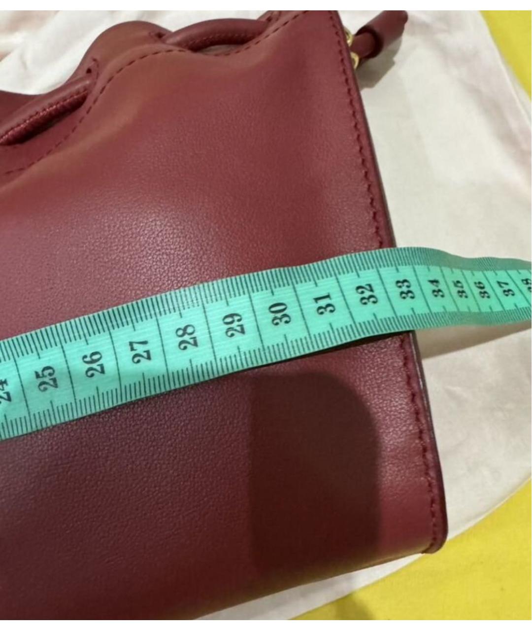 COCCINELLE Бордовая кожаная сумка через плечо, фото 5