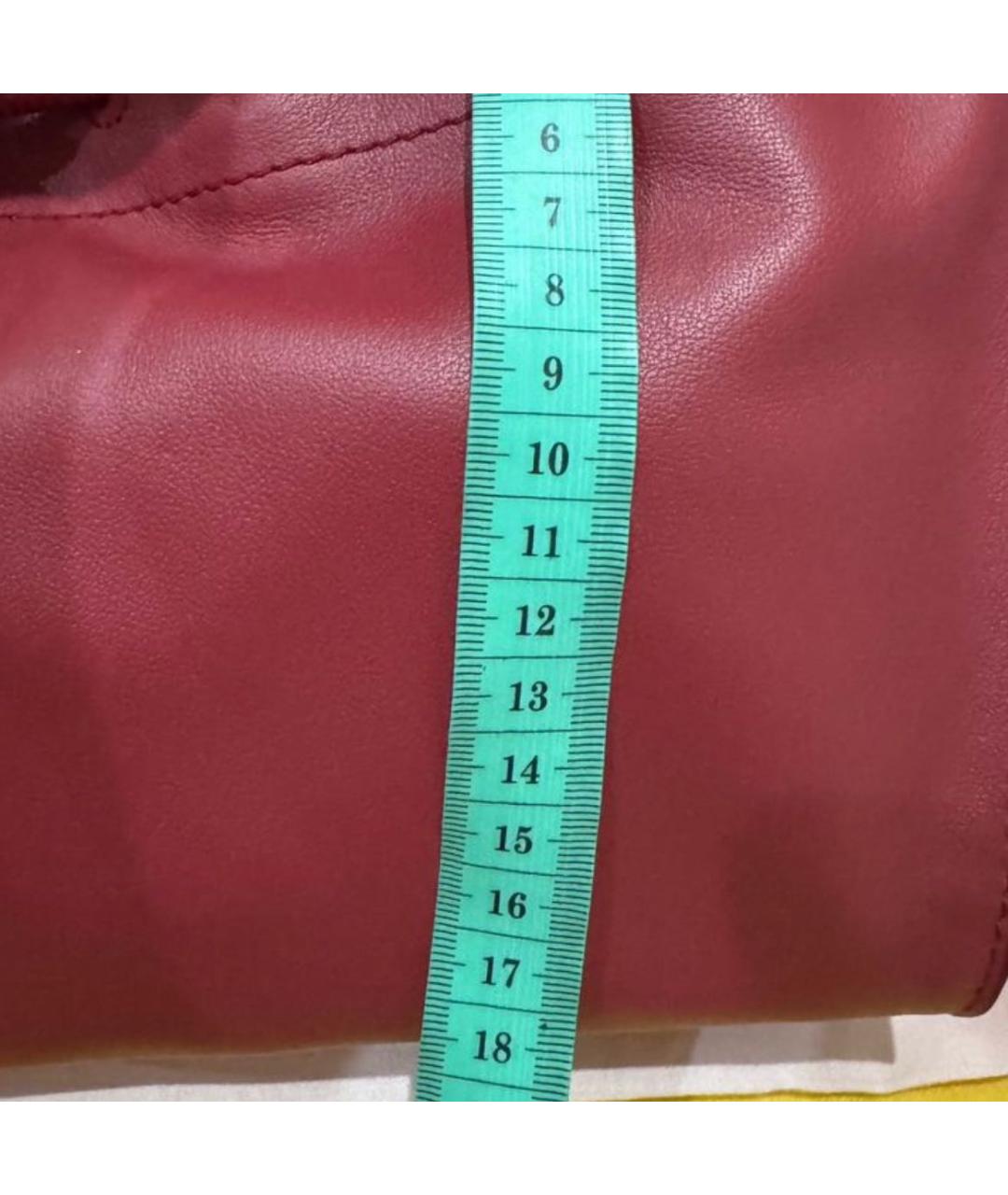 COCCINELLE Бордовая кожаная сумка через плечо, фото 6