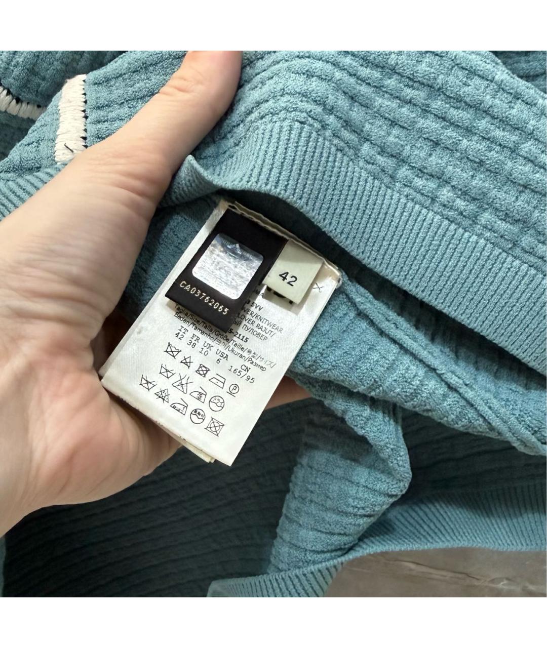 FENDI Голубой вискозный джемпер / свитер, фото 4