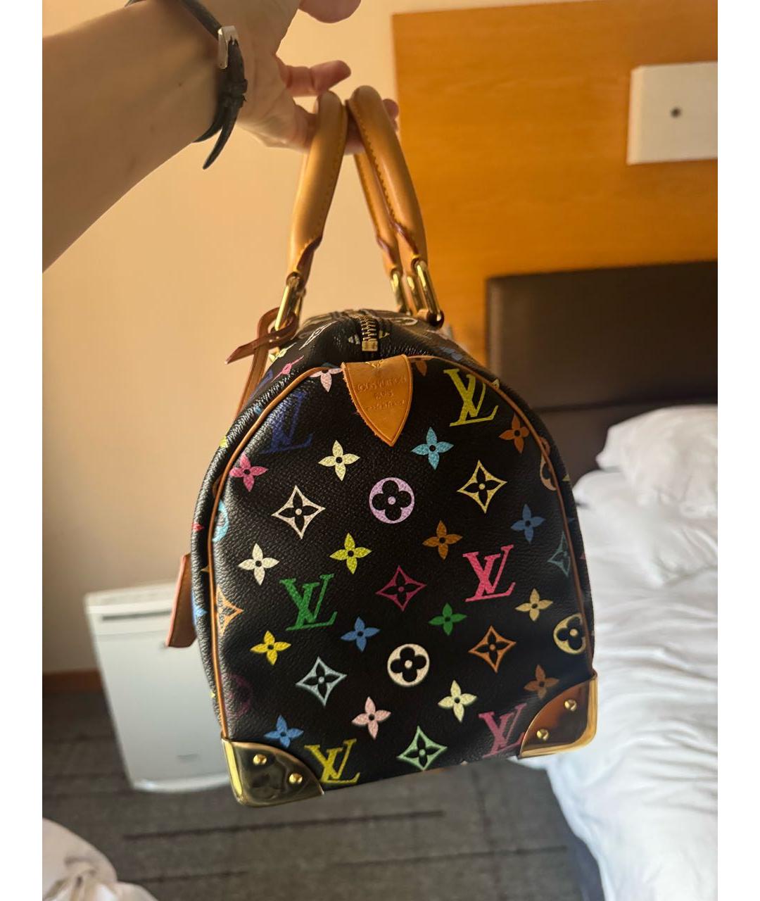 LOUIS VUITTON Черная сумка с короткими ручками, фото 5