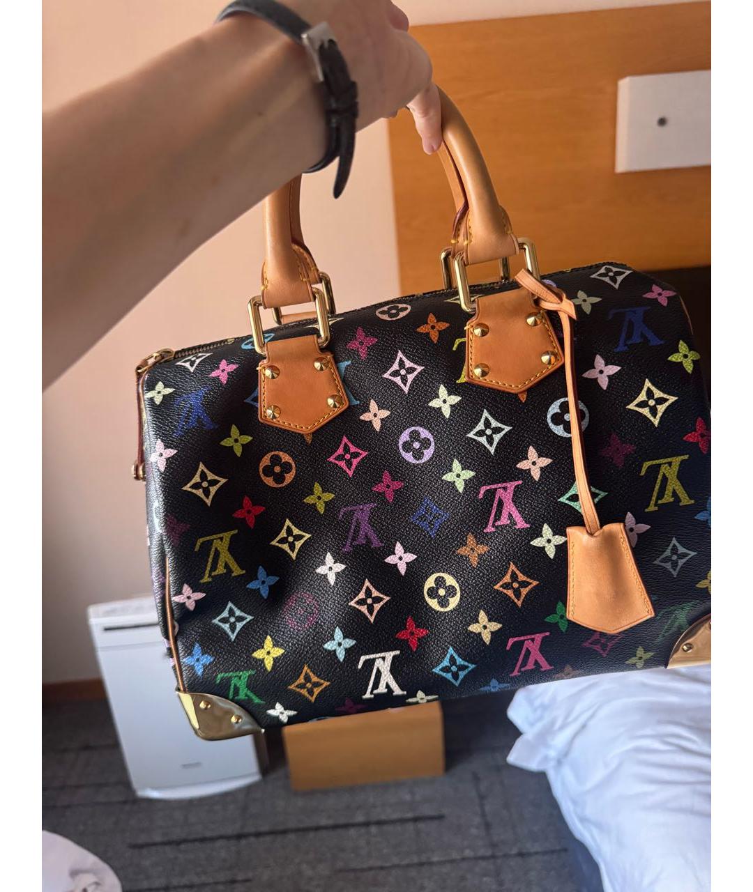 LOUIS VUITTON Черная сумка с короткими ручками, фото 2