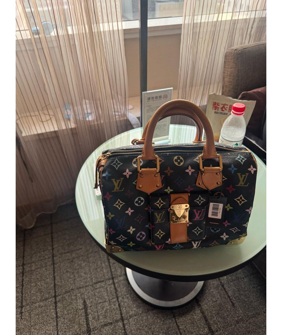 LOUIS VUITTON Черная сумка с короткими ручками, фото 6