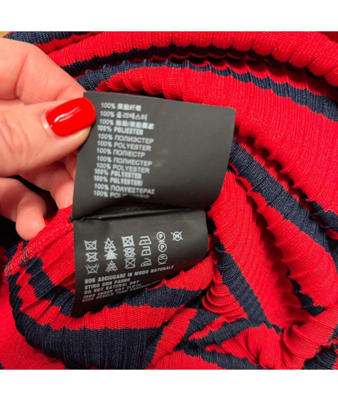 PRADA Красное полиэстеровое повседневное платье, фото 4