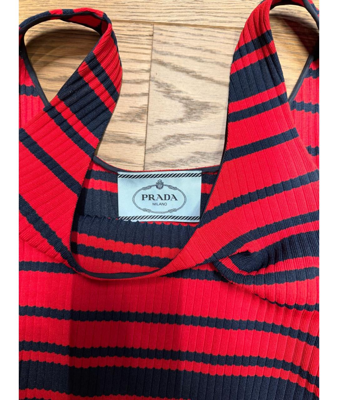 PRADA Красное полиэстеровое повседневное платье, фото 2