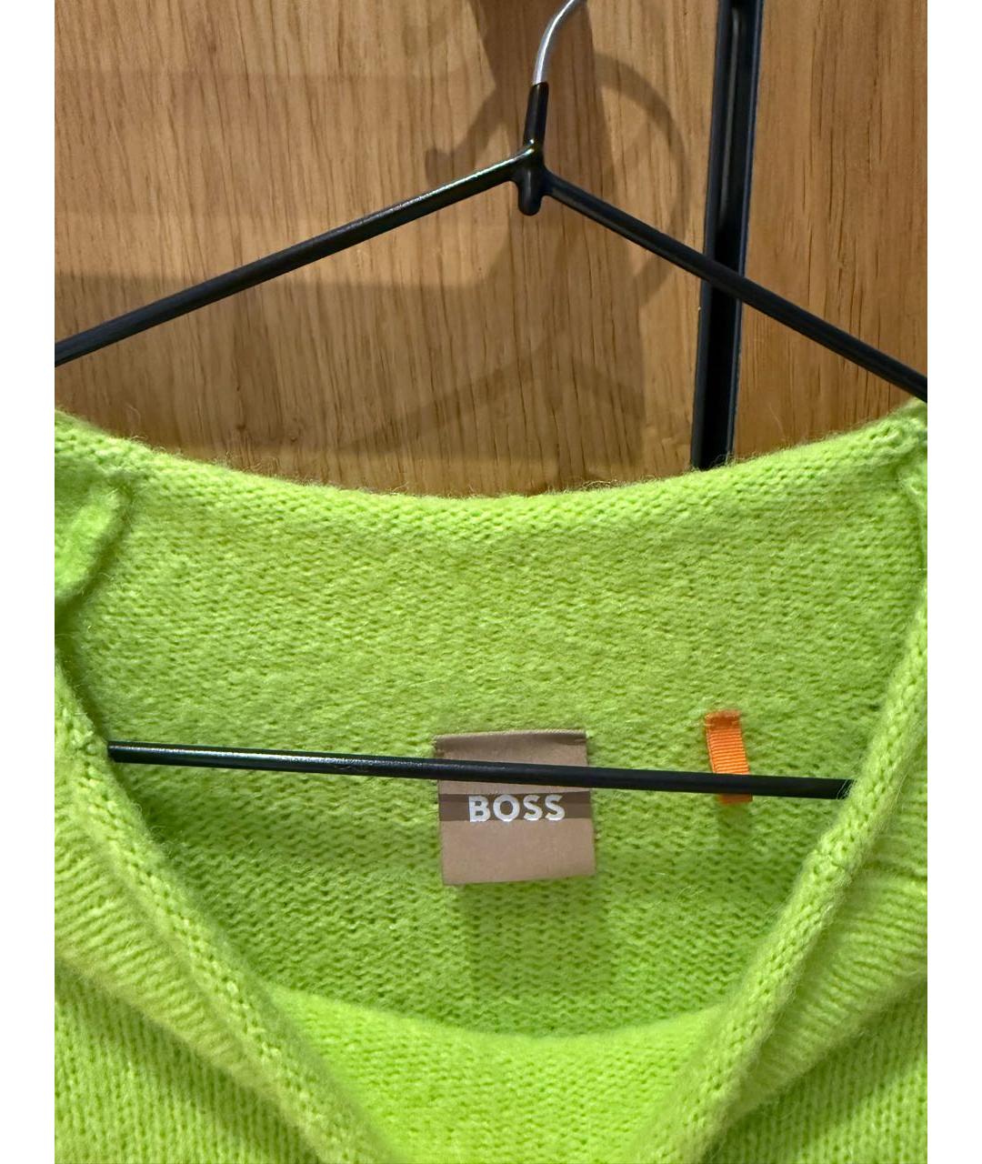 HUGO BOSS Салатовый шерстяной джемпер / свитер, фото 3
