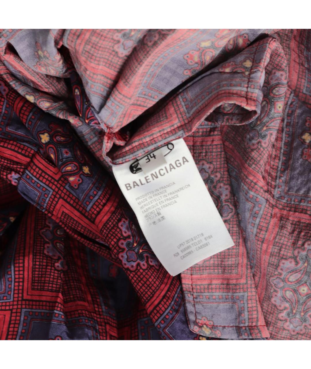 BALENCIAGA Мульти шелковое повседневное платье, фото 5