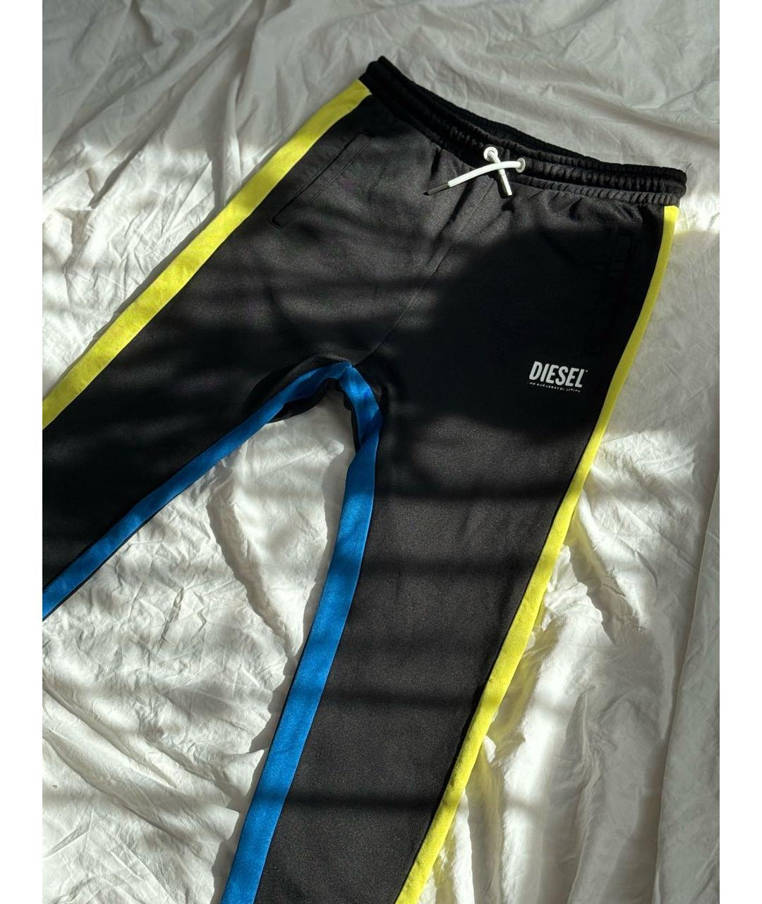 DIESEL Черные полиэстеровые спортивные брюки и шорты, фото 6