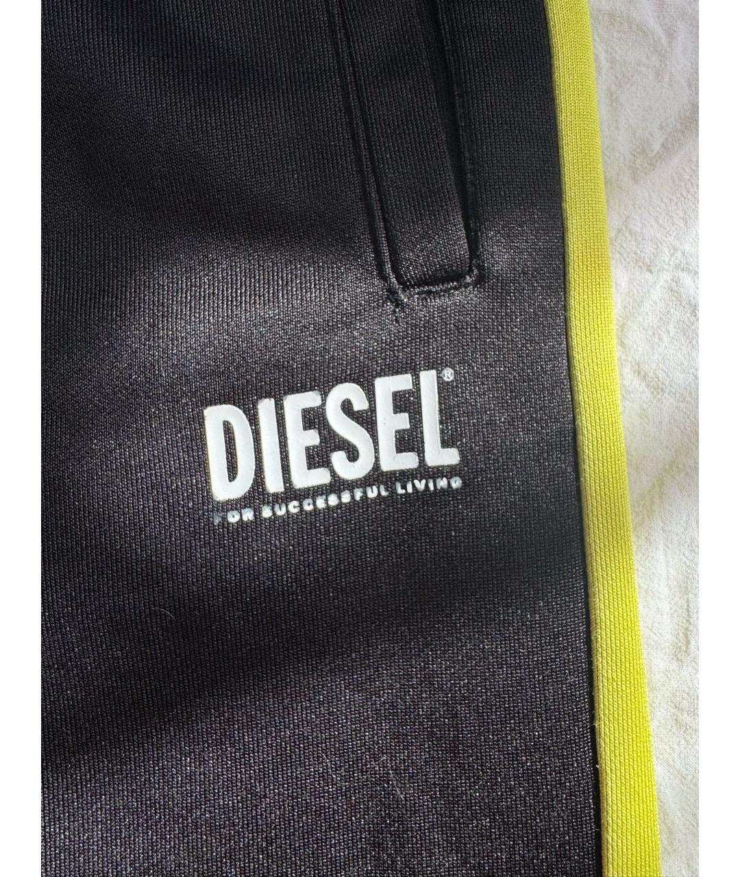 DIESEL Черные полиэстеровые спортивные брюки и шорты, фото 5