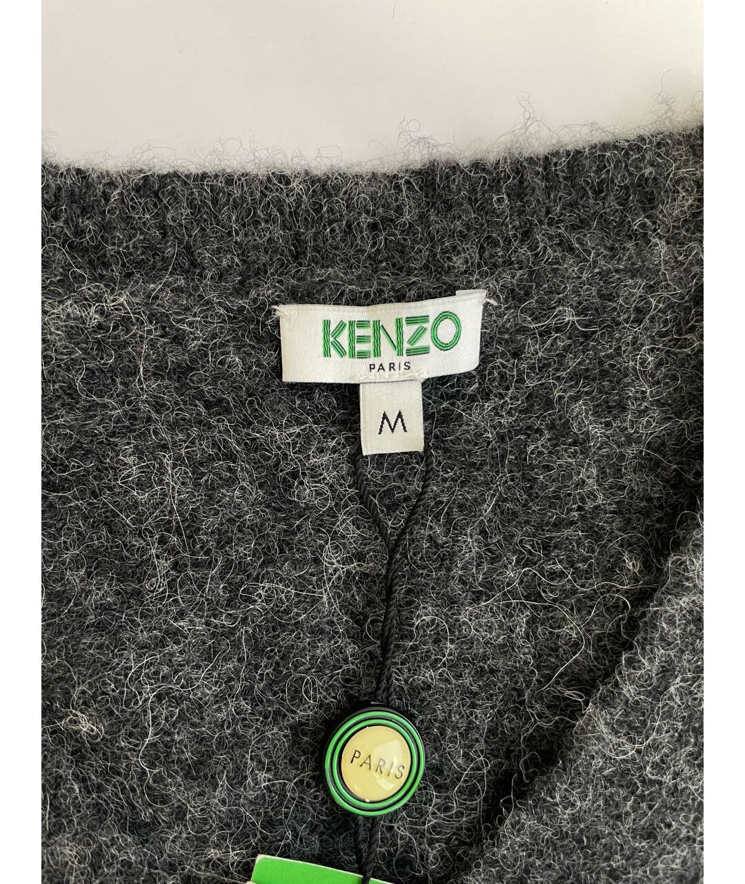 KENZO Антрацитовый шерстяной джемпер / свитер, фото 8