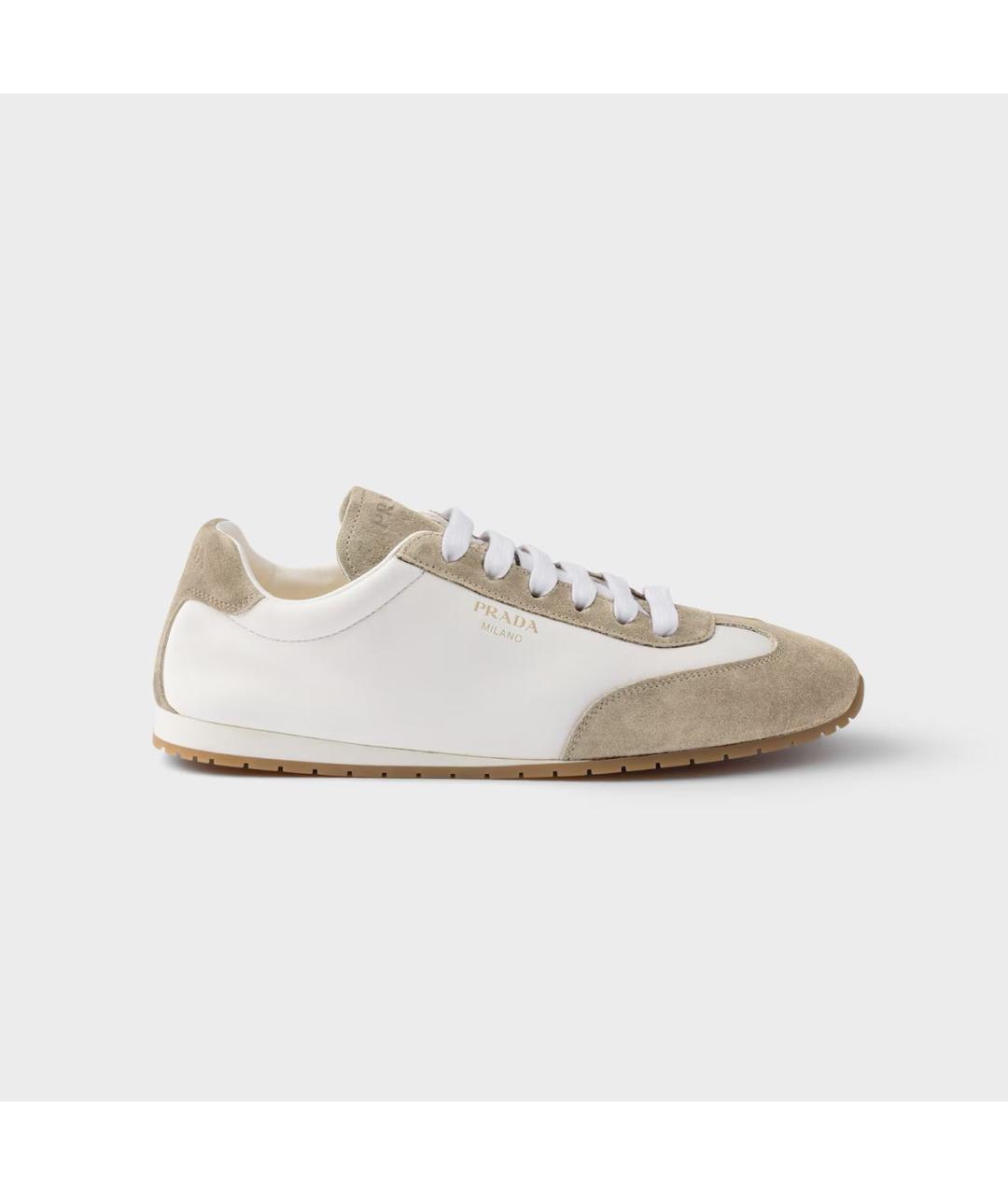 PRADA Белые кожаные кроссовки, фото 5
