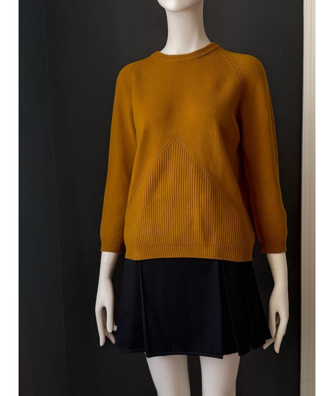 HERMES Горчичный джемпер / свитер, фото 3