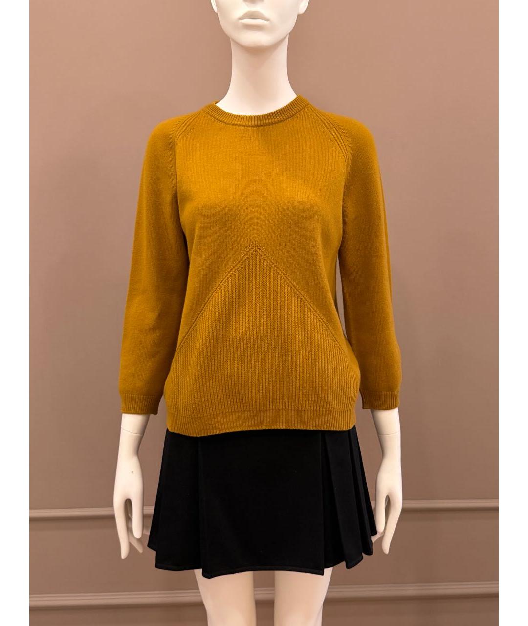 HERMES Горчичный джемпер / свитер, фото 8
