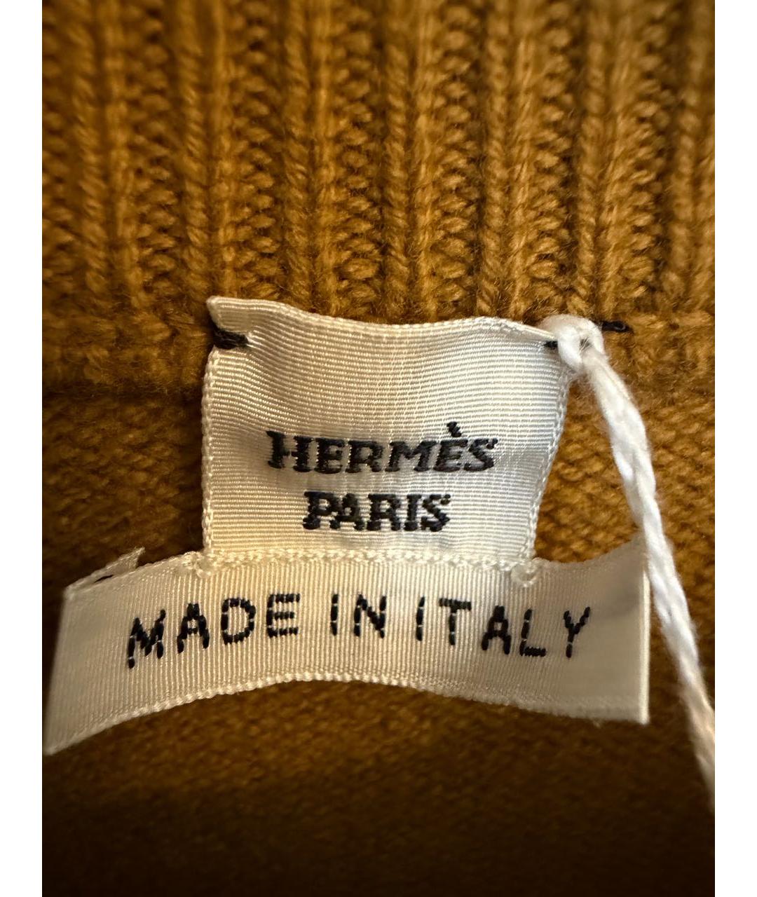 HERMES Горчичный джемпер / свитер, фото 6