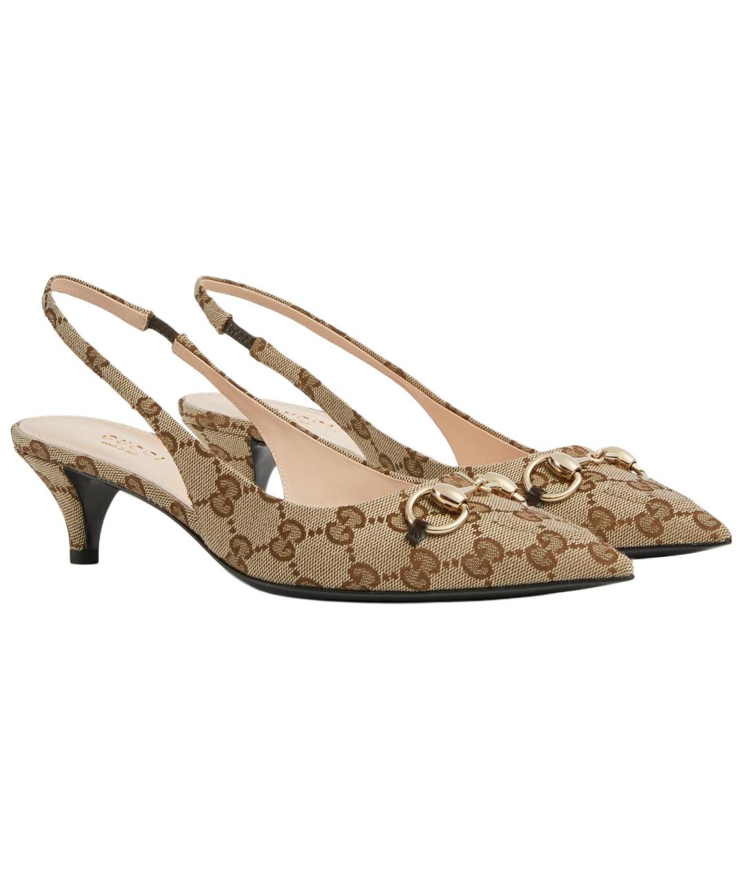 GUCCI Коричневые кожаные туфли, фото 3