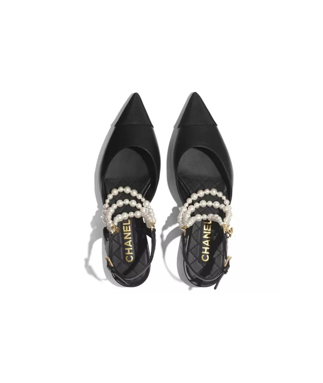 CHANEL Черные кожаные мюли, фото 3