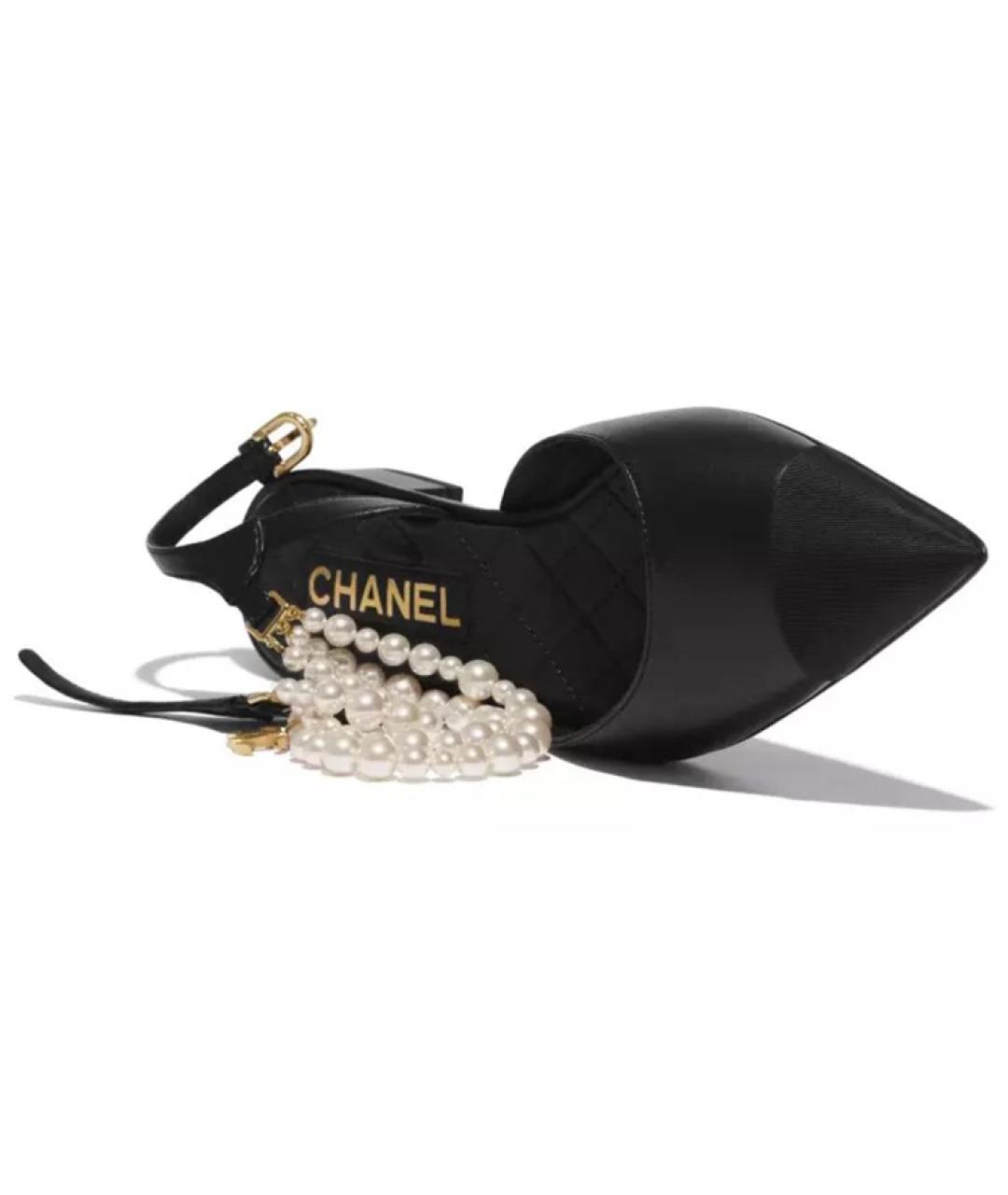 CHANEL Черные кожаные мюли, фото 5