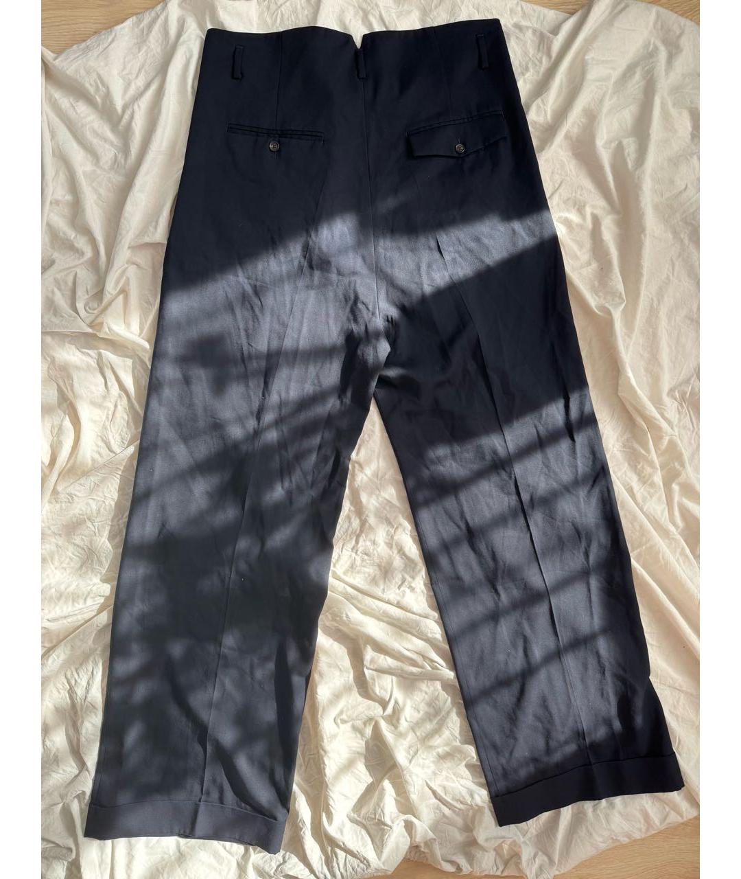 DSQUARED2 Темно-синие хлопковые повседневные брюки, фото 2