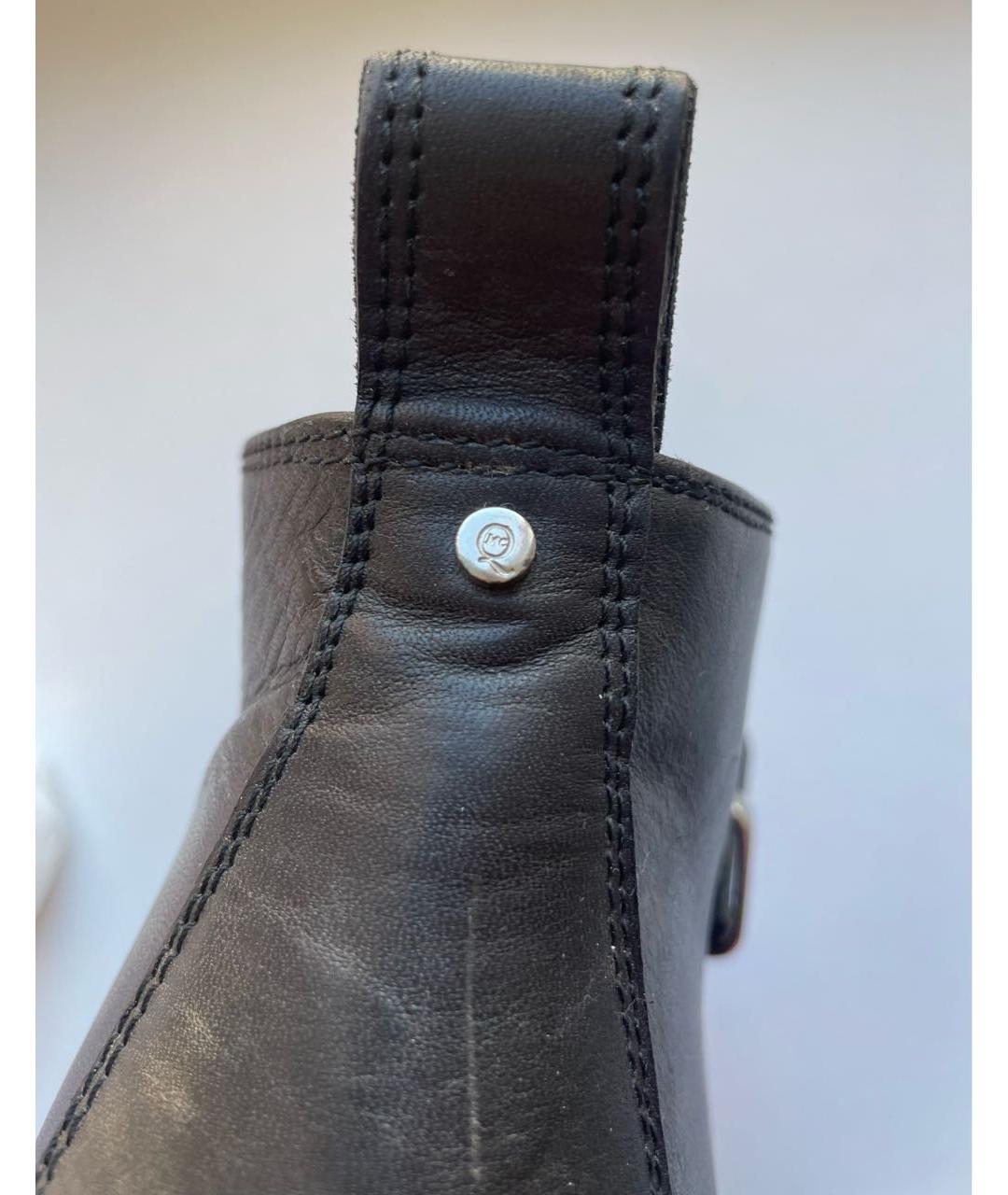 ALEXANDER MCQUEEN Черные кожаные ботинки, фото 6