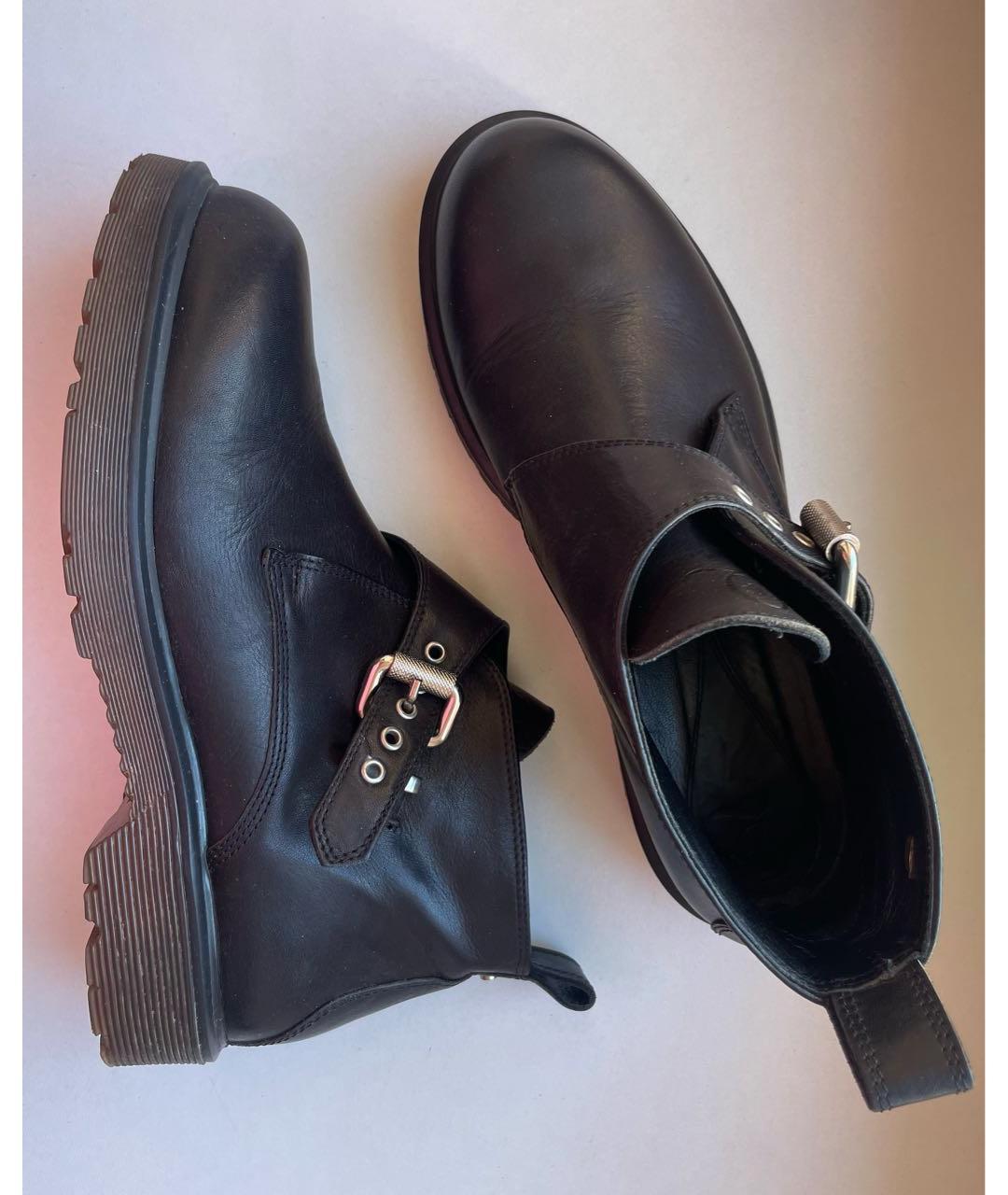 ALEXANDER MCQUEEN Черные кожаные ботинки, фото 3