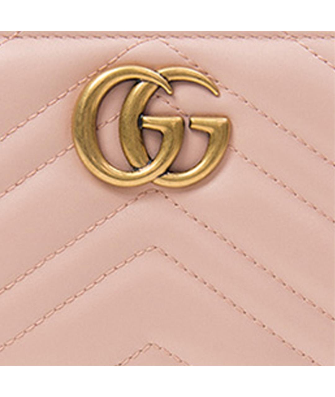 GUCCI Розовый кожаный кошелек, фото 5