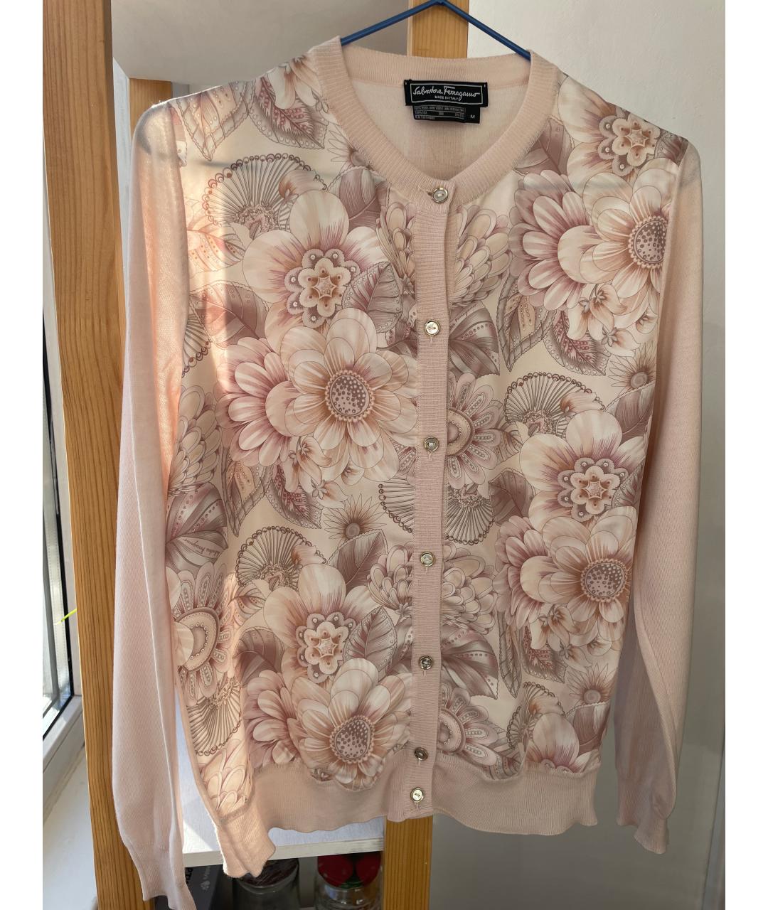 FERRAGAMO Розовый шелковый кардиган, фото 6