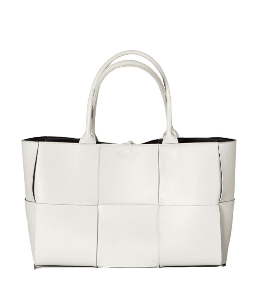 BOTTEGA VENETA Белая кожаная сумка через плечо, фото 1