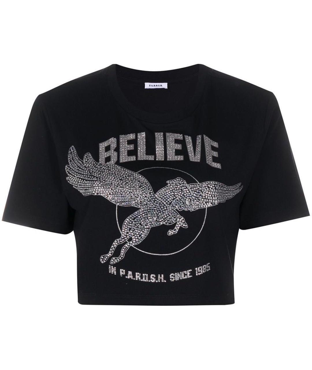 P.A.R.O.S.H. Черная хлопковая футболка, фото 9