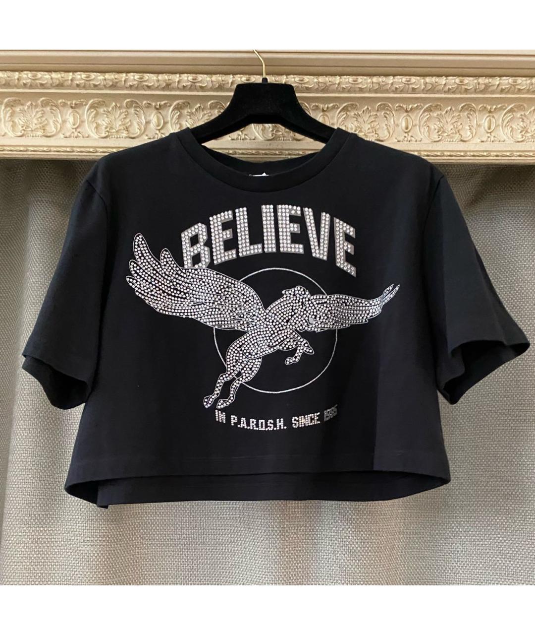 P.A.R.O.S.H. Черная хлопковая футболка, фото 6