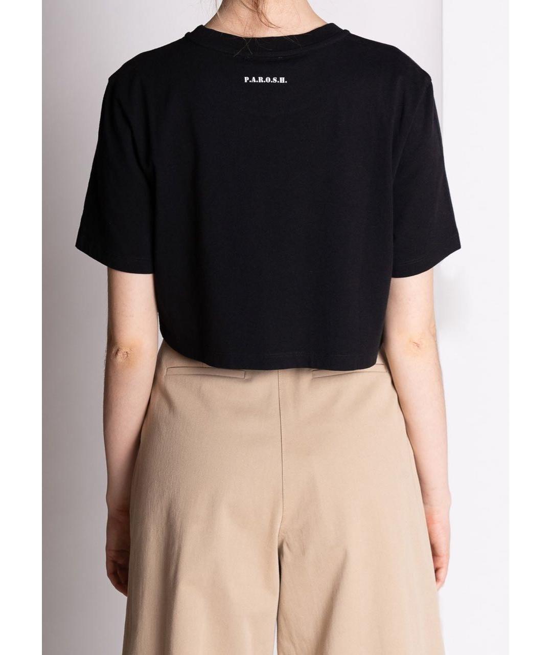 P.A.R.O.S.H. Черная хлопковая футболка, фото 4