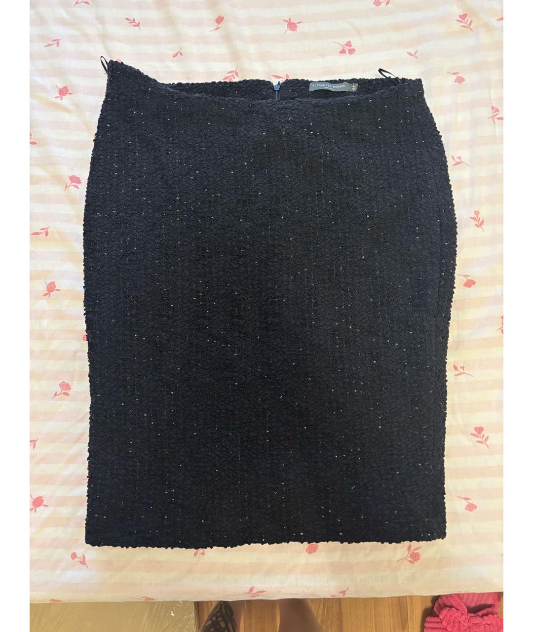 ALEXANDER MCQUEEN Черная юбка миди, фото 4