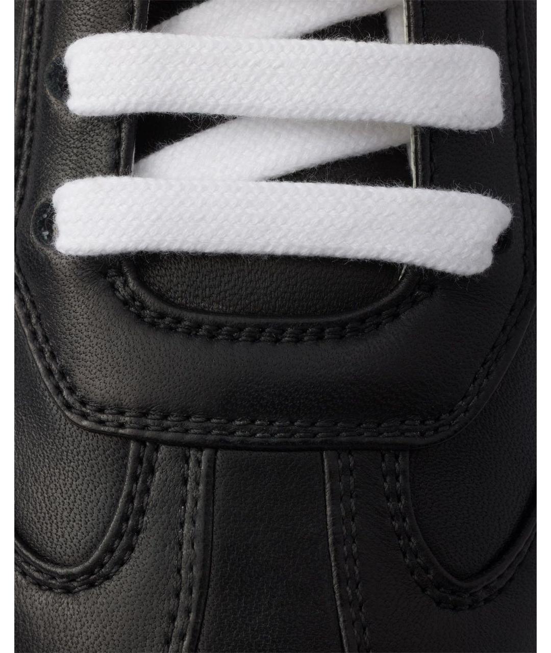 PRADA Черные кожаные кроссовки, фото 5